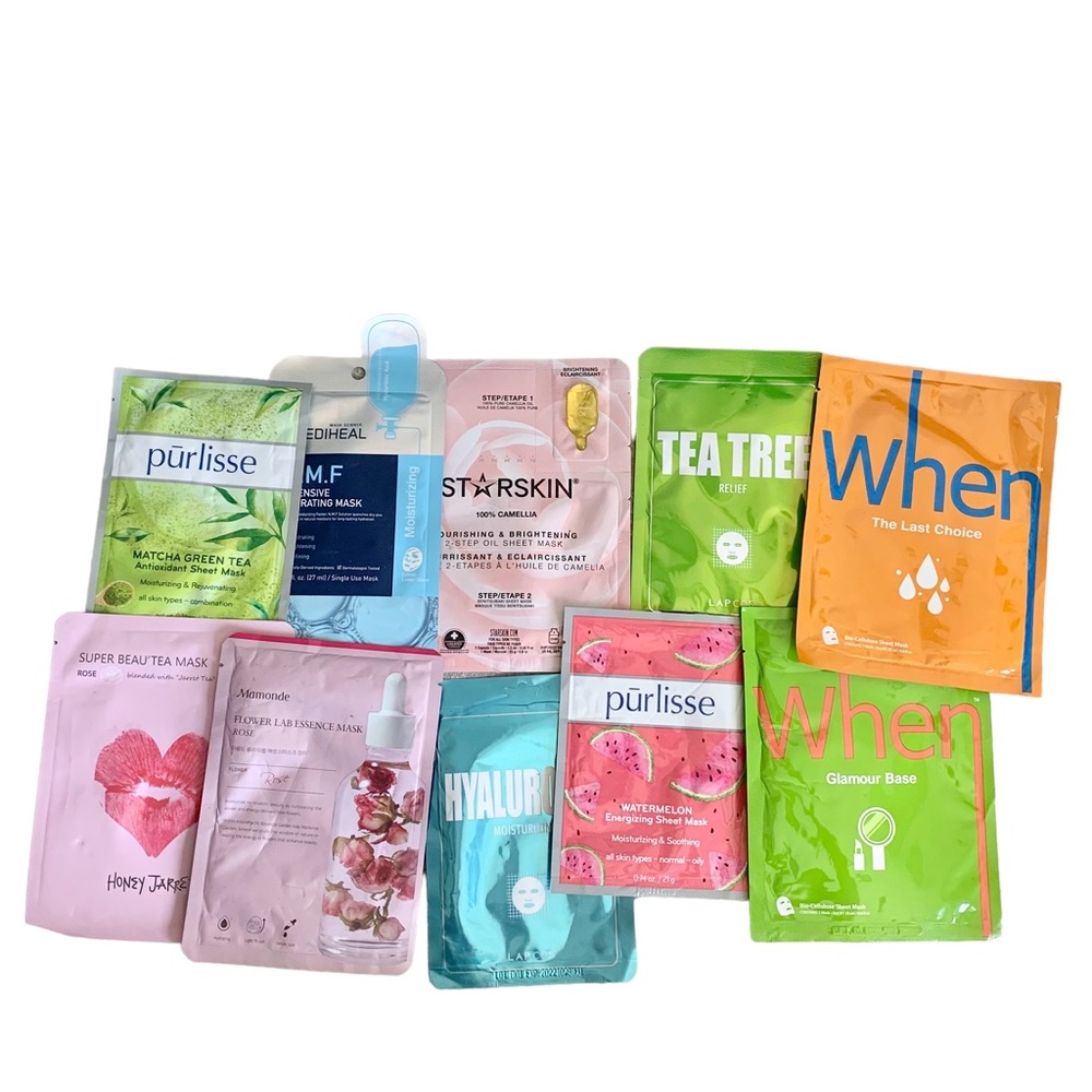 10 face sheet masks